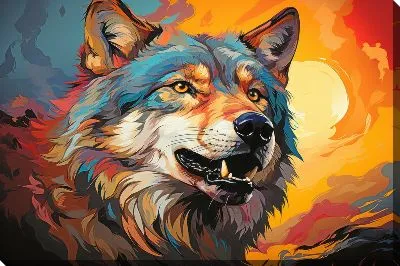 Картина маслом Арт волк №32