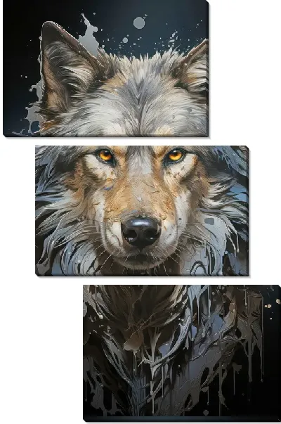 Модульная картина Волк №22