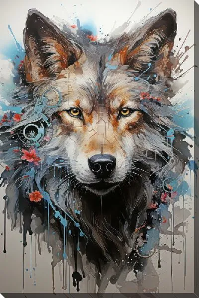 Картина маслом Арт волк №33