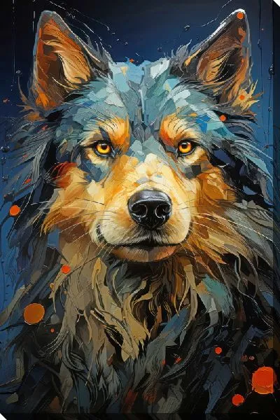 Картина маслом Арт волк №39