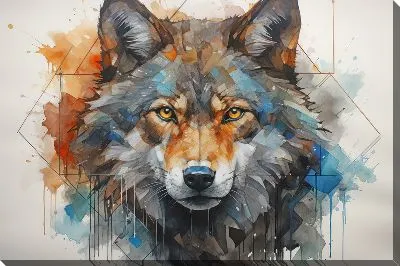 Картина маслом Арт волк №41