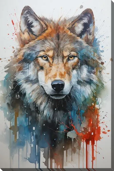 Картина маслом Арт волк №42