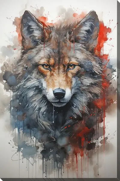 Картина маслом Арт волк №43