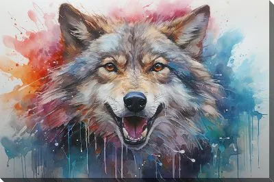 Картина маслом Арт волк №44