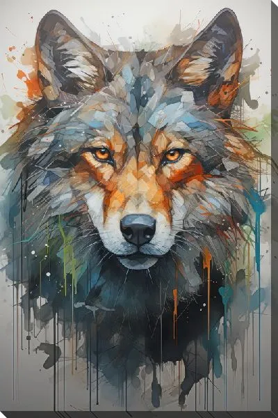 Картина маслом Арт волк №47