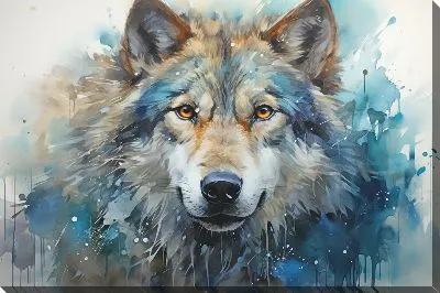 Картина маслом Арт волк №48