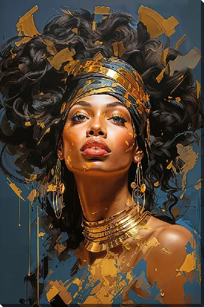 Постер Африканка с золотом №11