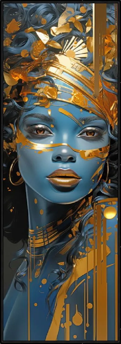 Картина Африканка с золотом №13