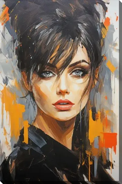 Картина маслом Арт девушка в стиле мастихин