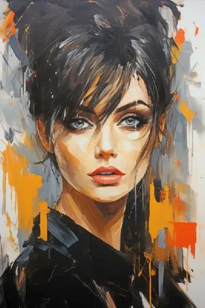 Плакат Арт девушка в стиле мастихин