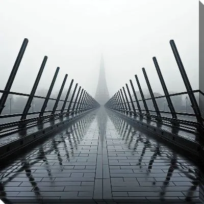 Картина маслом Дорога по мосту