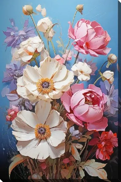 Картина маслом Композиция с цветами №121