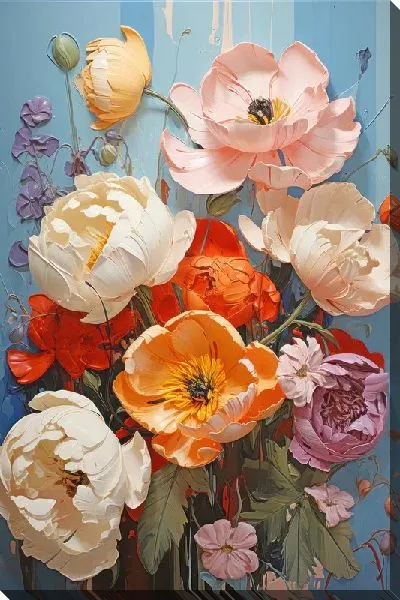Картина маслом Композиция с цветами №141