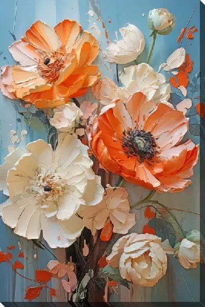 Картина маслом Композиция с цветами №151