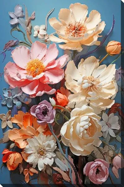 Картина маслом Композиция с цветами №17