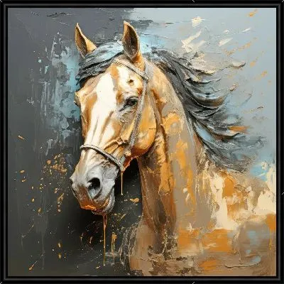 Арт лошадь в стиле мастихин №11