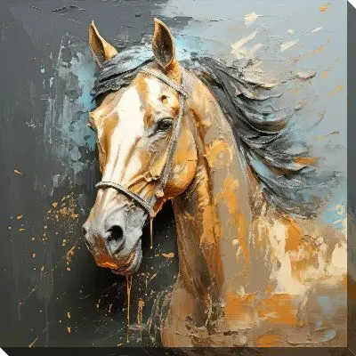 Арт лошадь в стиле мастихин №11