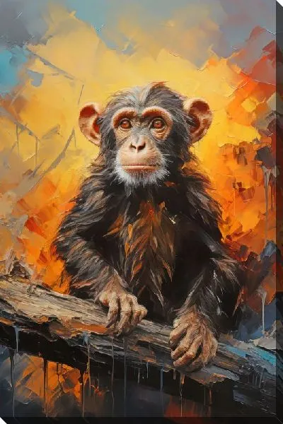 Картина маслом Арт мартышка №6