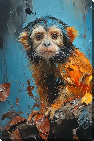 Картина маслом Арт мартышка №8