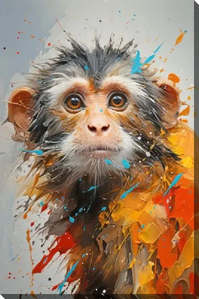 Картина маслом Арт мартышка №9