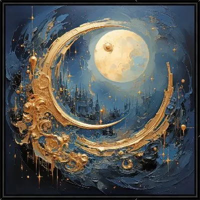 Картина Золотая Луна