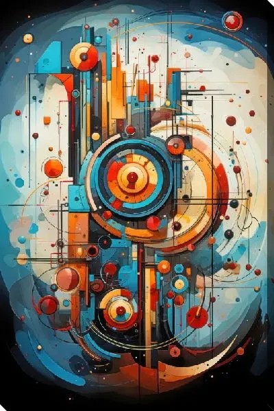 Картина маслом Геометрическая арт композиция