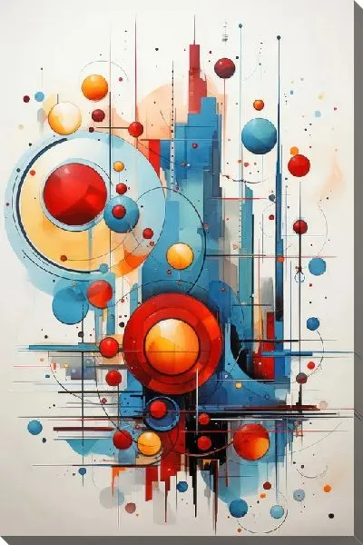 Картина маслом Геометрическая арт композиция №2