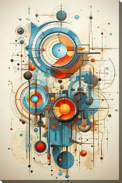 Картина маслом Геометрическая арт композиция №3