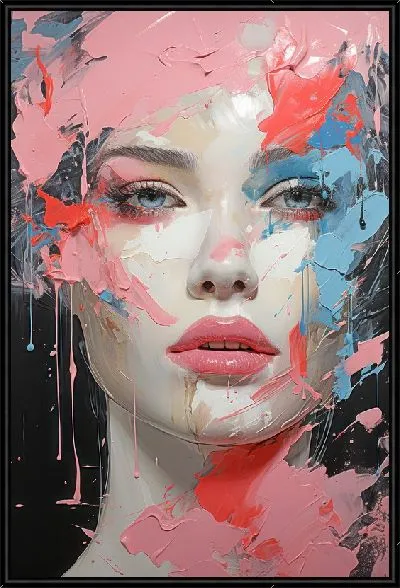 Картина Лицо девушки в стиле мастихин
