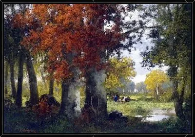Картина Лесная полянка с женщинами (Forest Clearing with Women)