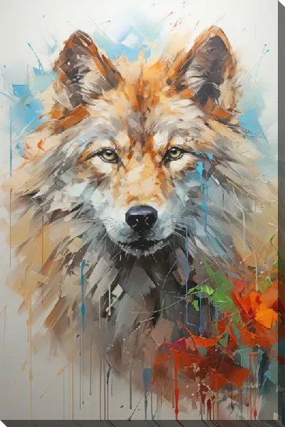 Картина маслом Арт волк №52