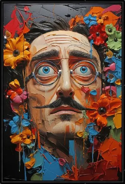 Картина Арт портрет Сальвадора Дали в стиле мастихин
