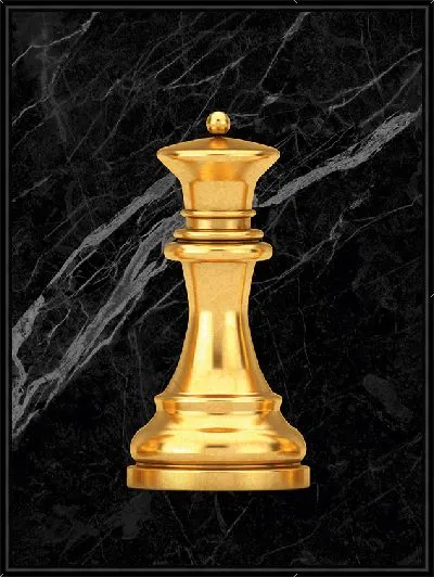 Картина Золотой ферзь в шахматах