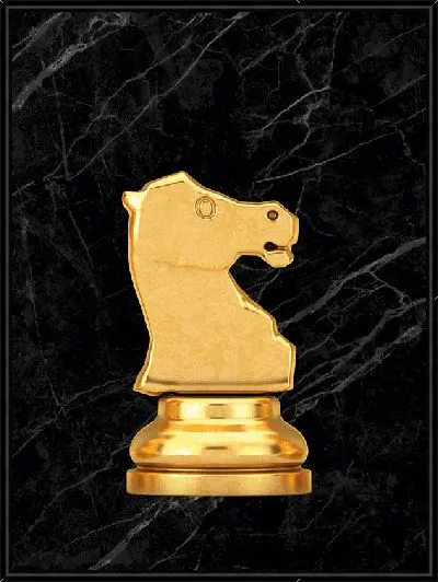 Картина Золотой конь в шахматах