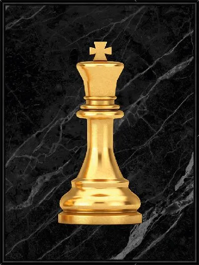 Картина Золотой король в шахматах