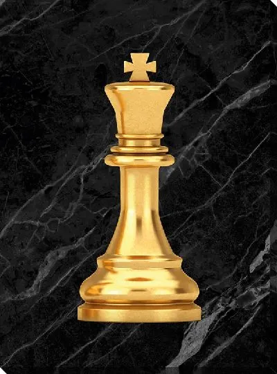 Постер Золотой король в шахматах