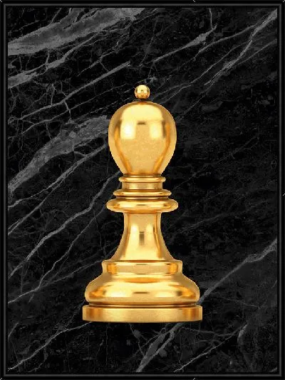 Картина Золотой слон в шахматах