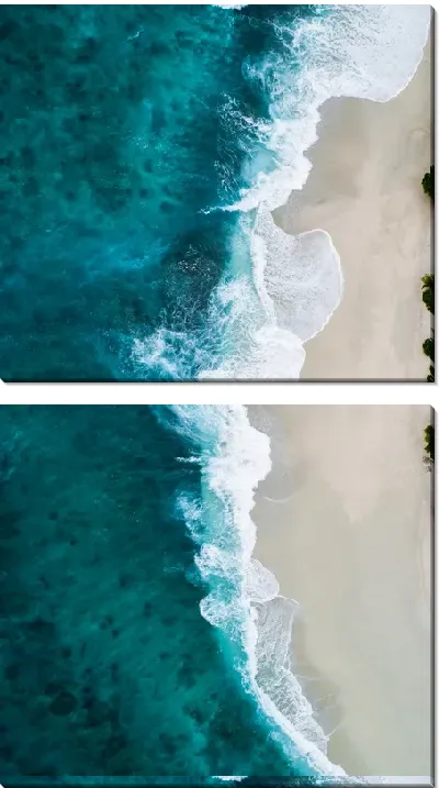 Модульная картина Волны на песчаном побережье