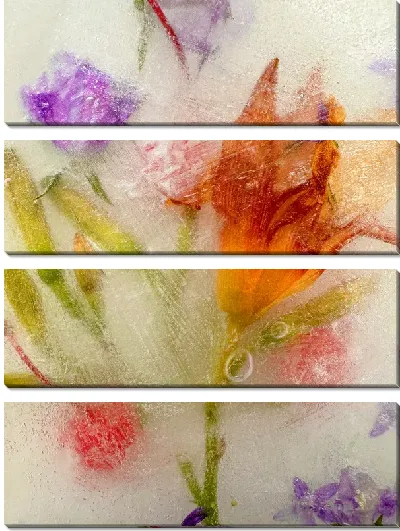 Модульная картина Лилия во льду