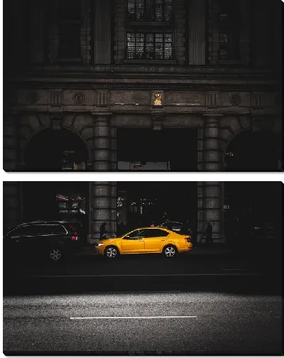 Модульная картина Вечернее такси