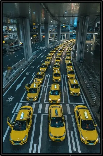 Картина Такси под эстакадой