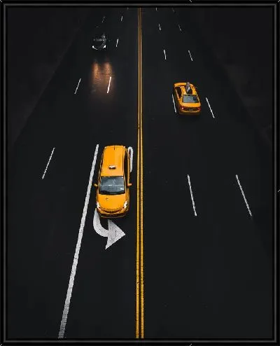 Картина Такси на трассе