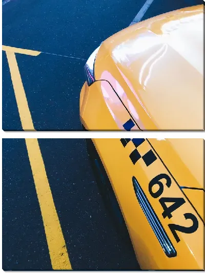 Модульная картина Такси и разметка