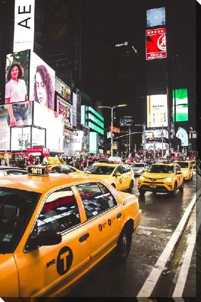 Постер Такси в ночном городе