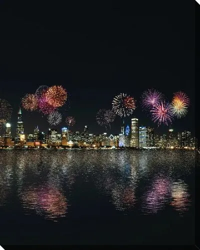 Постер Праздничный салют в Чикаго