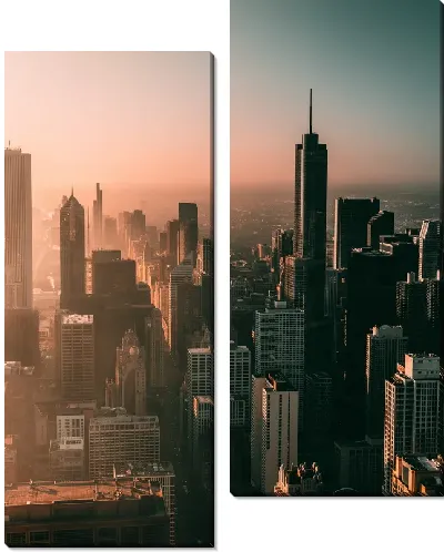 Модульная картина Рассвет в Чикаго