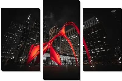 Скульптура Фламинго в Чикаго