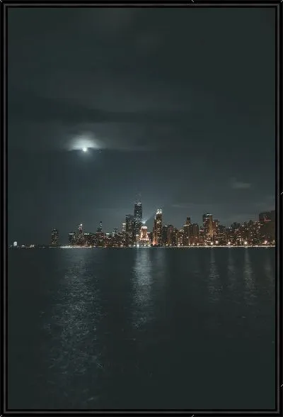 Картина Ночной вид на Чикаго