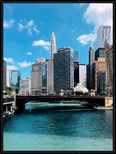 Картина Вид на канал в Чикаго