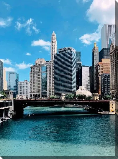 Постер Вид на канал в Чикаго